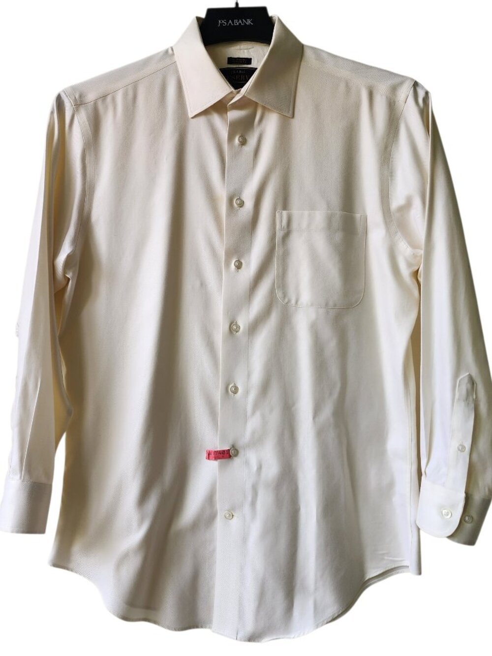 16 33 Light Beige Cream Shirt Reserve Herringbone Jos A Bank Mens Tailored Fit